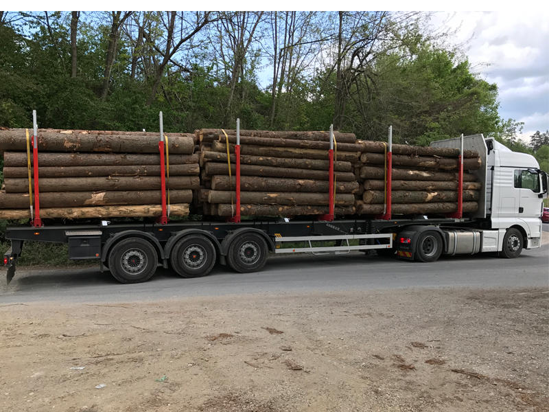 Tovorno vozilo za prevoz lesa